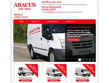 Tablet Screenshot of abacus-self-drive.co.uk